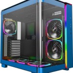 Montech King 95 Pro Midi Tower Κουτί Υπολογιστή με Πλαϊνό Παράθυρο Μπλε