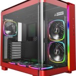 Montech King 95 Pro Midi Tower Κουτί Υπολογιστή με Πλαϊνό Παράθυρο Κόκκινο
