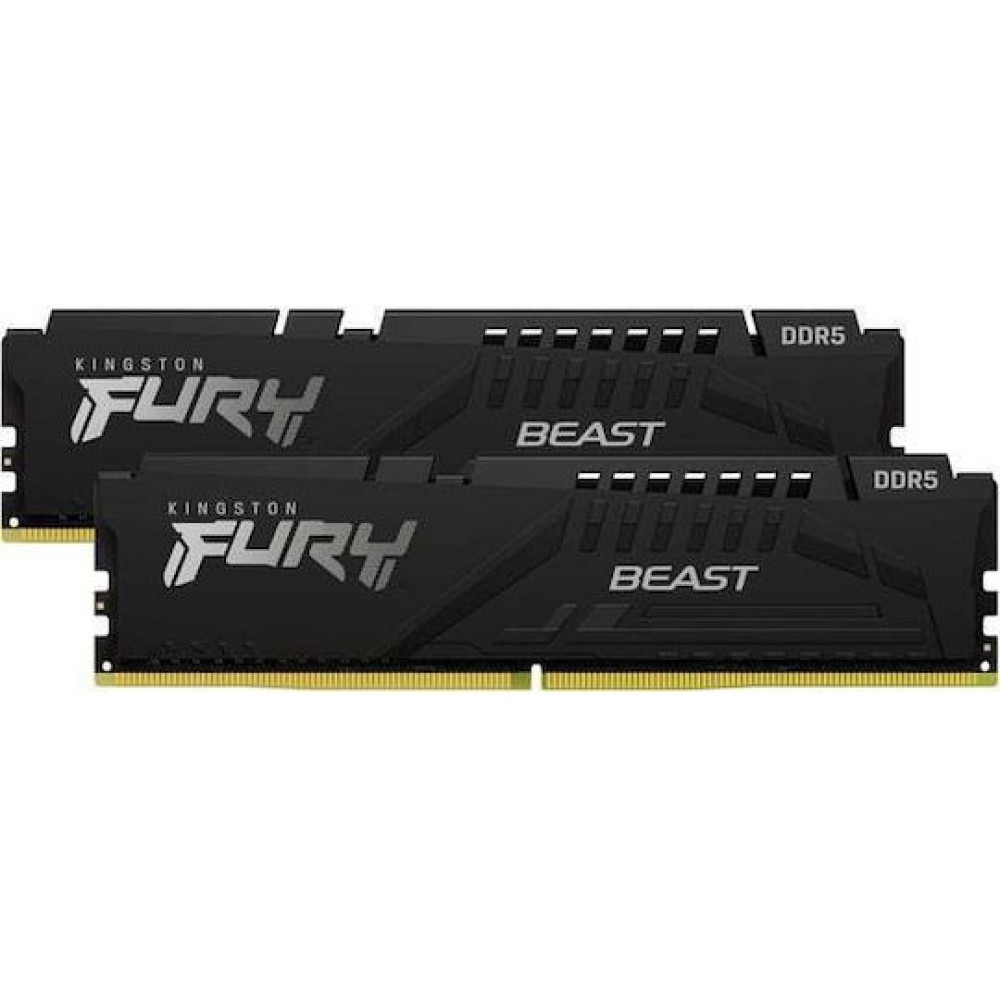 Kingston Fury Beast DDR5 64GB RAM με 2x32GB Modules και Ταχύτητα 6000 για Desktop
