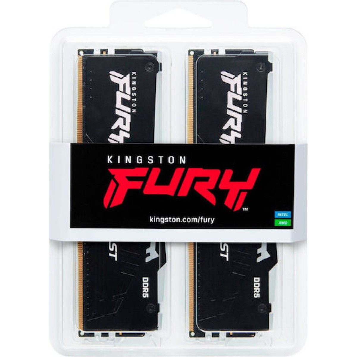 Kingston FURY Beast RGB DDR5 64GB RAM με 2x32GB Modules και Ταχύτητα 6000 για Desktop