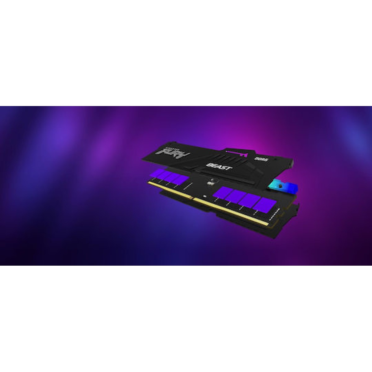 Kingston Fury Beast RGB DDR5 64GB RAM με 2x32GB Modules και Ταχύτητα 6000 για Desktop
