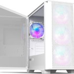 Montech AIR 100 ARGB Gaming Mini Tower Κουτί Υπολογιστή με Πλαϊνό Παράθυρο Λευκό