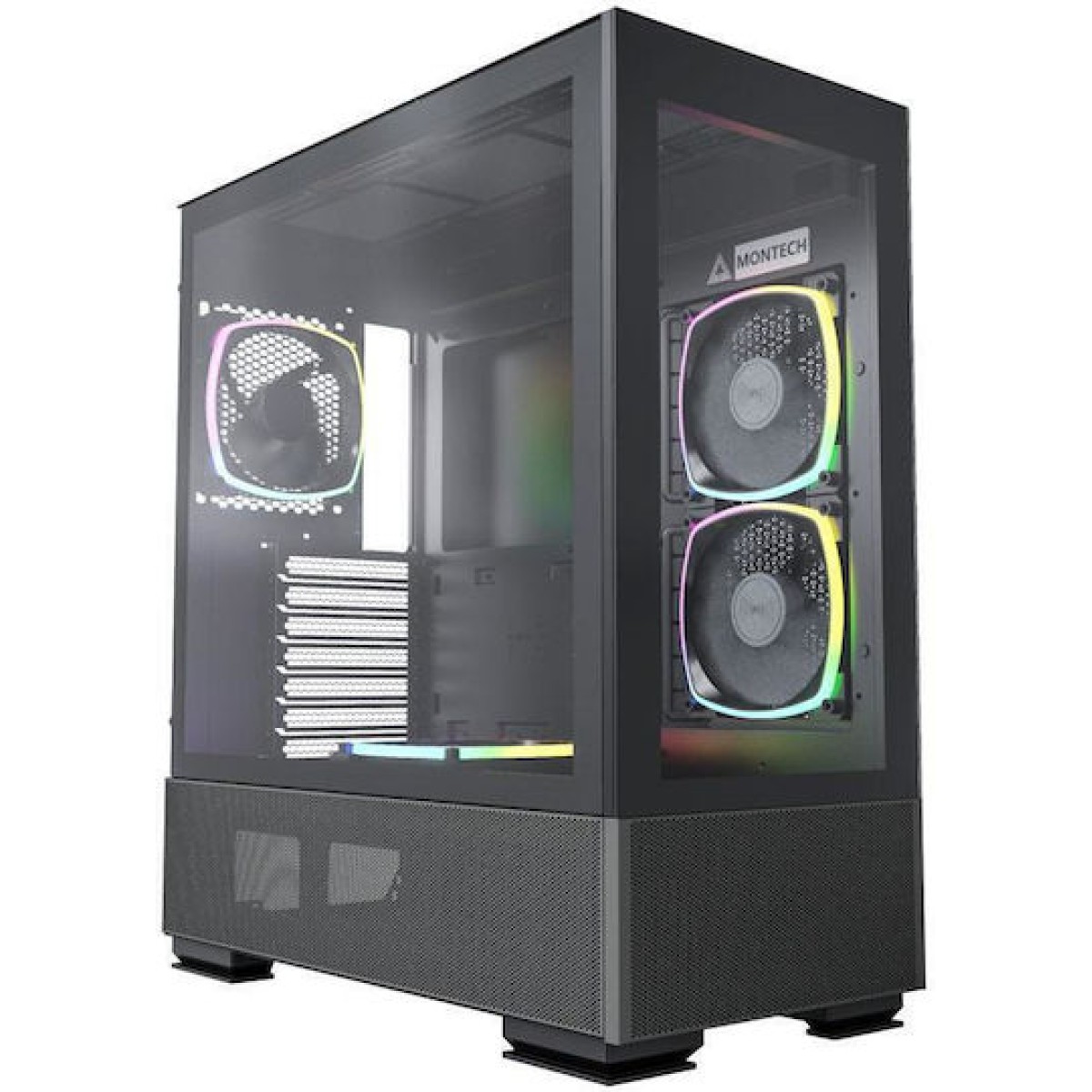 Montech Sky Two Gaming Midi Tower Κουτί Υπολογιστή με RGB Φωτισμό Μαύρο