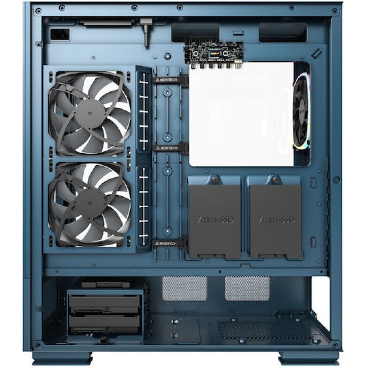 Montech Sky Two Gaming Midi Tower Κουτί Υπολογιστή με Πλαϊνό Παράθυρο και RGB Φωτισμό Μπλε