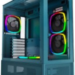 Montech Sky Two Gaming Midi Tower Κουτί Υπολογιστή με Πλαϊνό Παράθυρο και RGB Φωτισμό Μπλε