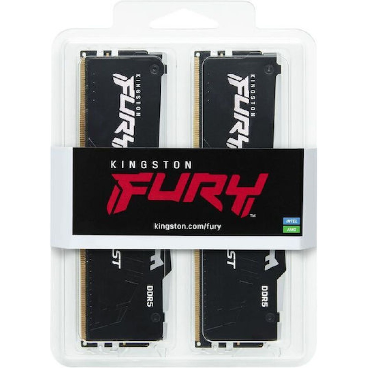 Kingston Fury Beast RGB DDR5 32GB RAM με 2x16GB Modules και Ταχύτητα 6000 για Desktop