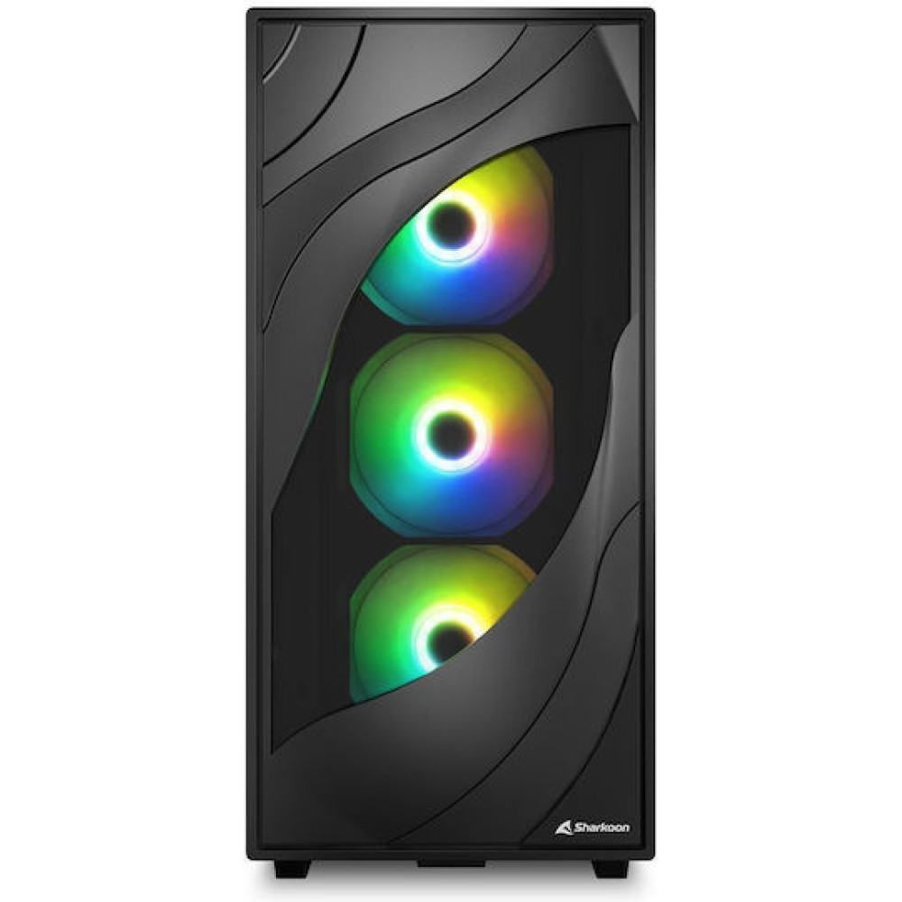 Sharkoon Rebel C80M RGB Gaming Midi Tower Κουτί Υπολογιστή Μαύρο