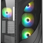 Sharkoon Rebel C80G RGB Gaming Midi Tower Κουτί Υπολογιστή με Πλαϊνό Παράθυρο Μαύρο