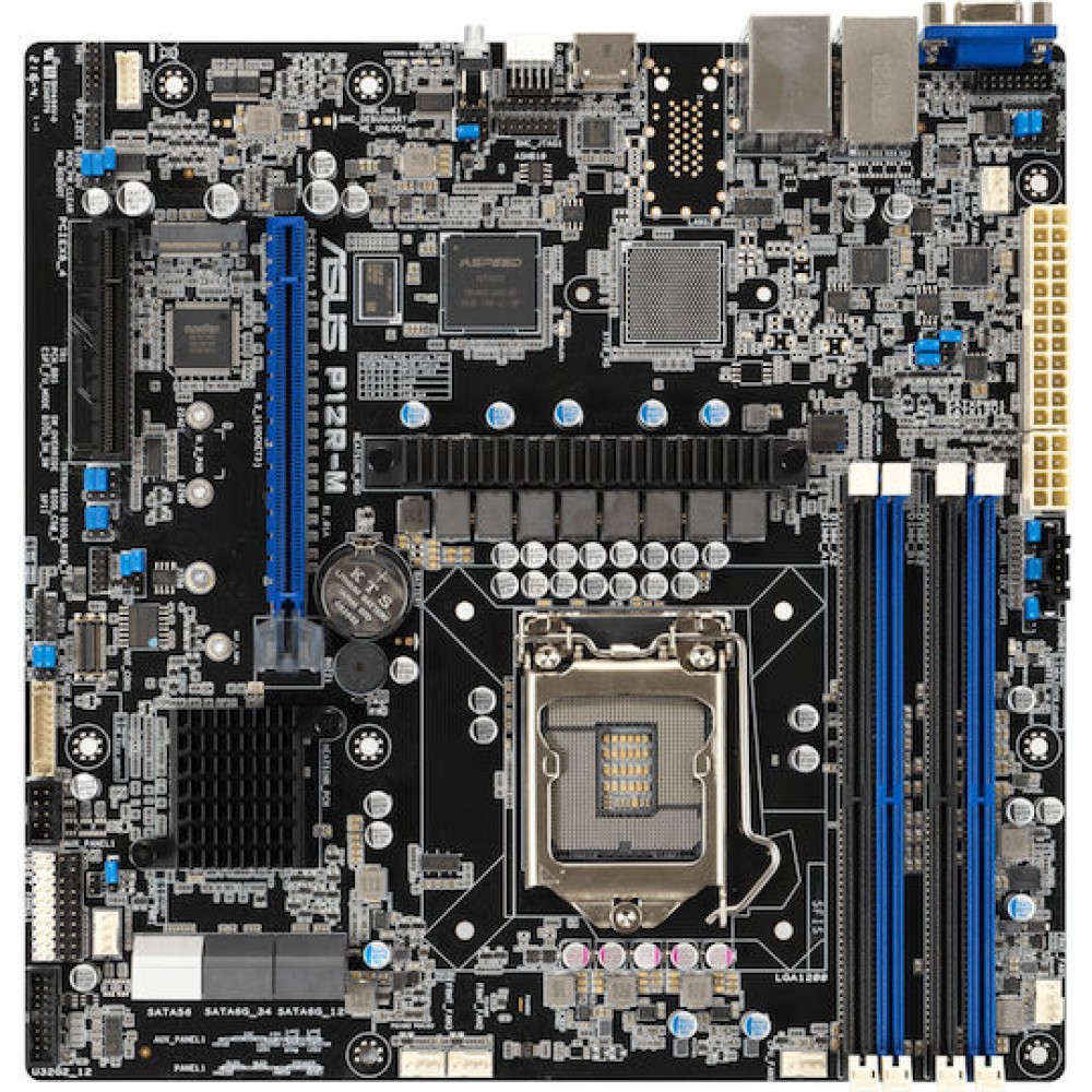 Asus P12R-M Motherboard Micro ATX με Intel 1200 Socket 90SB09X0-M1UAY0