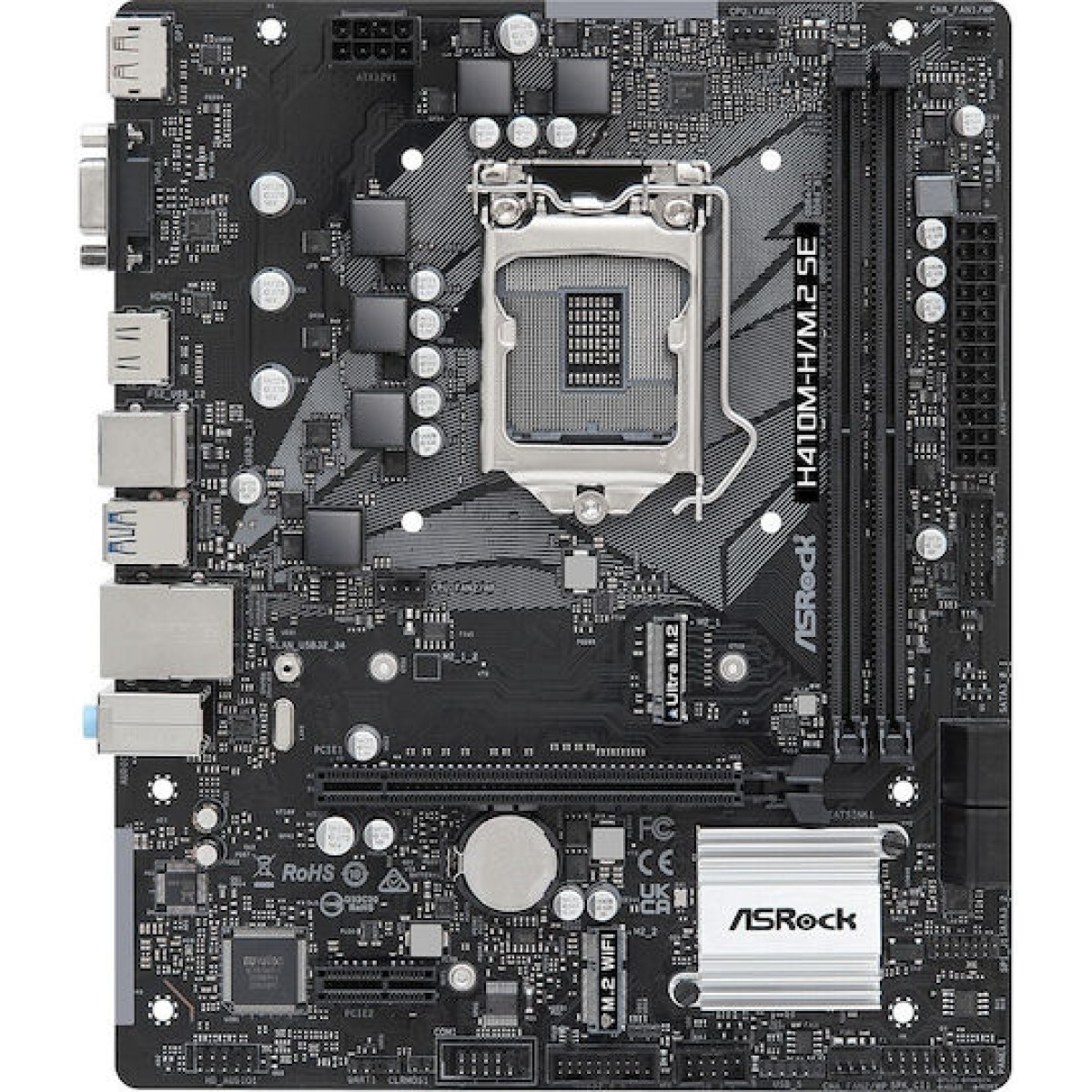 ASRock H410M-H/M.2 SE Motherboard Micro ATX με Intel 1200 Socket