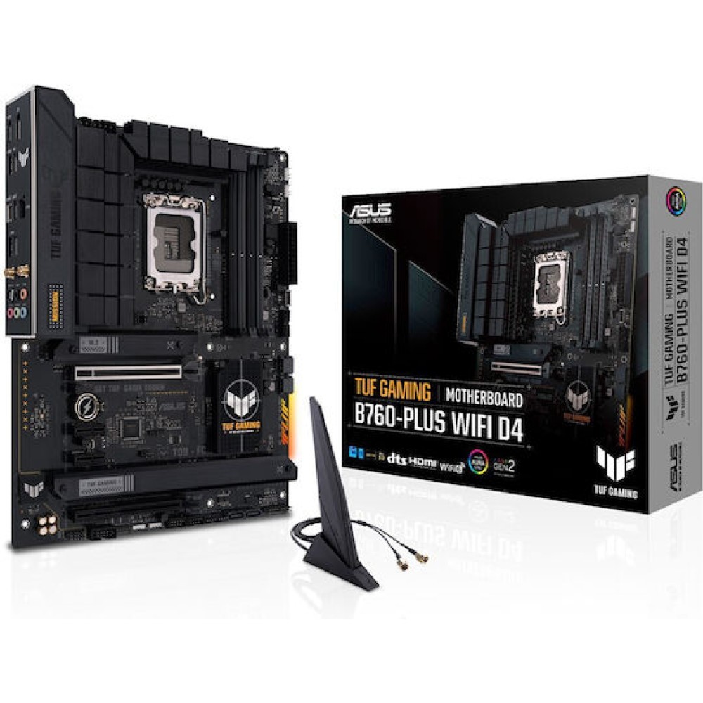 Asus TUF GAMING B760-PLUS WIFI D4 Motherboard ATX με Intel 1700 Socket 90MB1DF0-M0EAY0