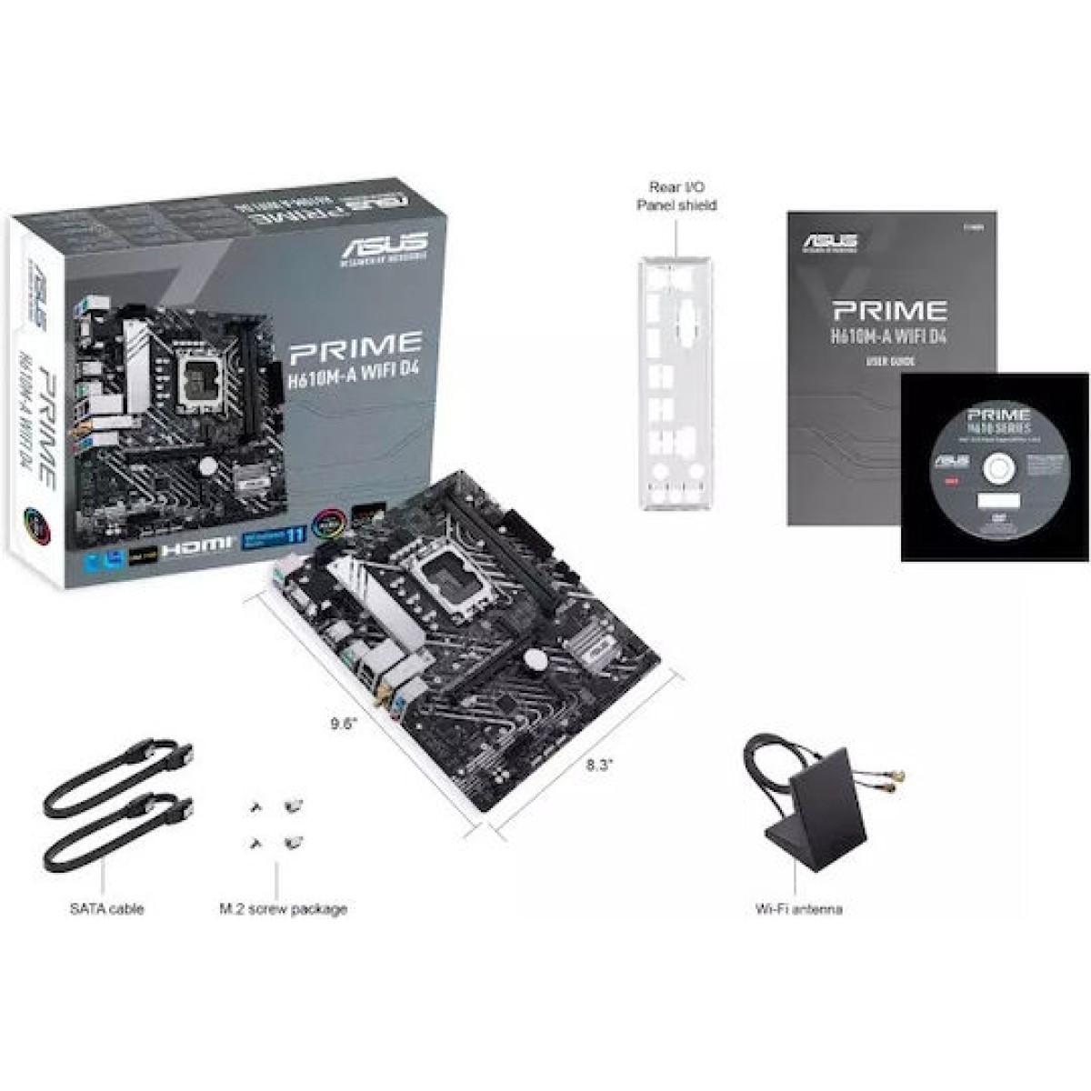 Asus Prime H610M-A WIFI D4 Motherboard Micro ATX με Intel 1700 Socket 90MB1C80-M0EAY0