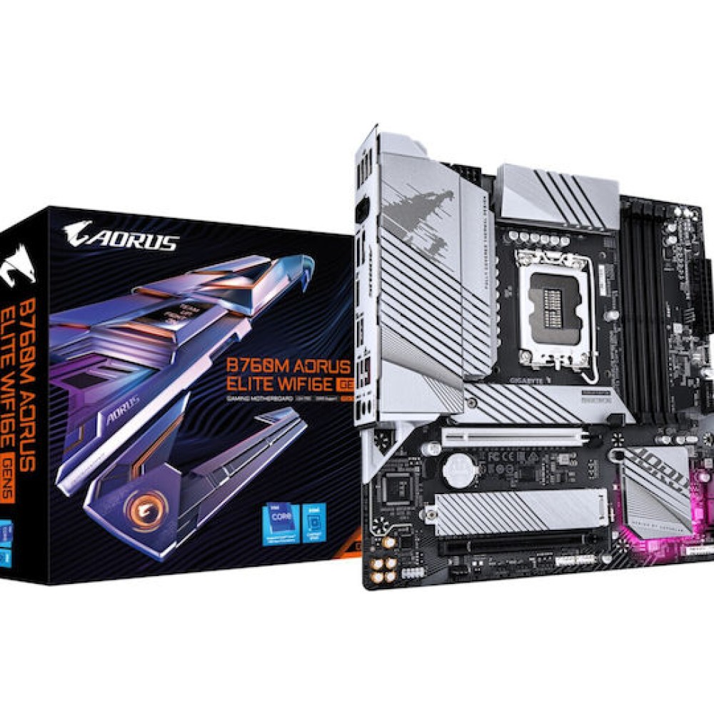 Gigabyte B760M Aorus Elite WIFI6E GEN5 rev. 1.0 Motherboard Micro ATX με Intel 1700 Socket