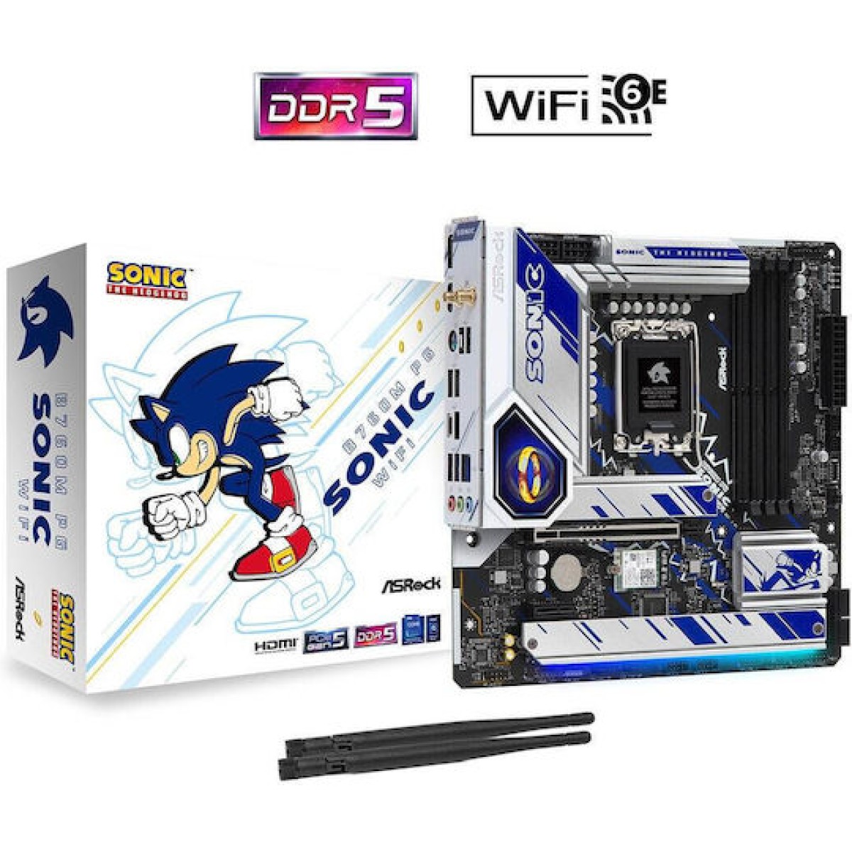 ASRock B760M PG Sonic Wi-Fi Motherboard Micro ATX με Intel 1700 Socket 90-MXBKM0-A0UAYZ