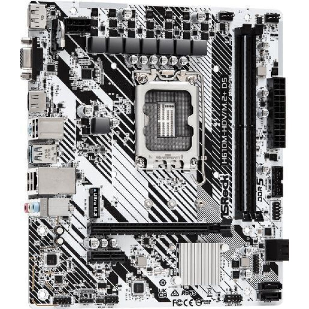 ASRock H610M-HDV/M.2+ D5 Motherboard Micro ATX με Intel 1700 Socket 90-MXBM50-A0UAYZ
