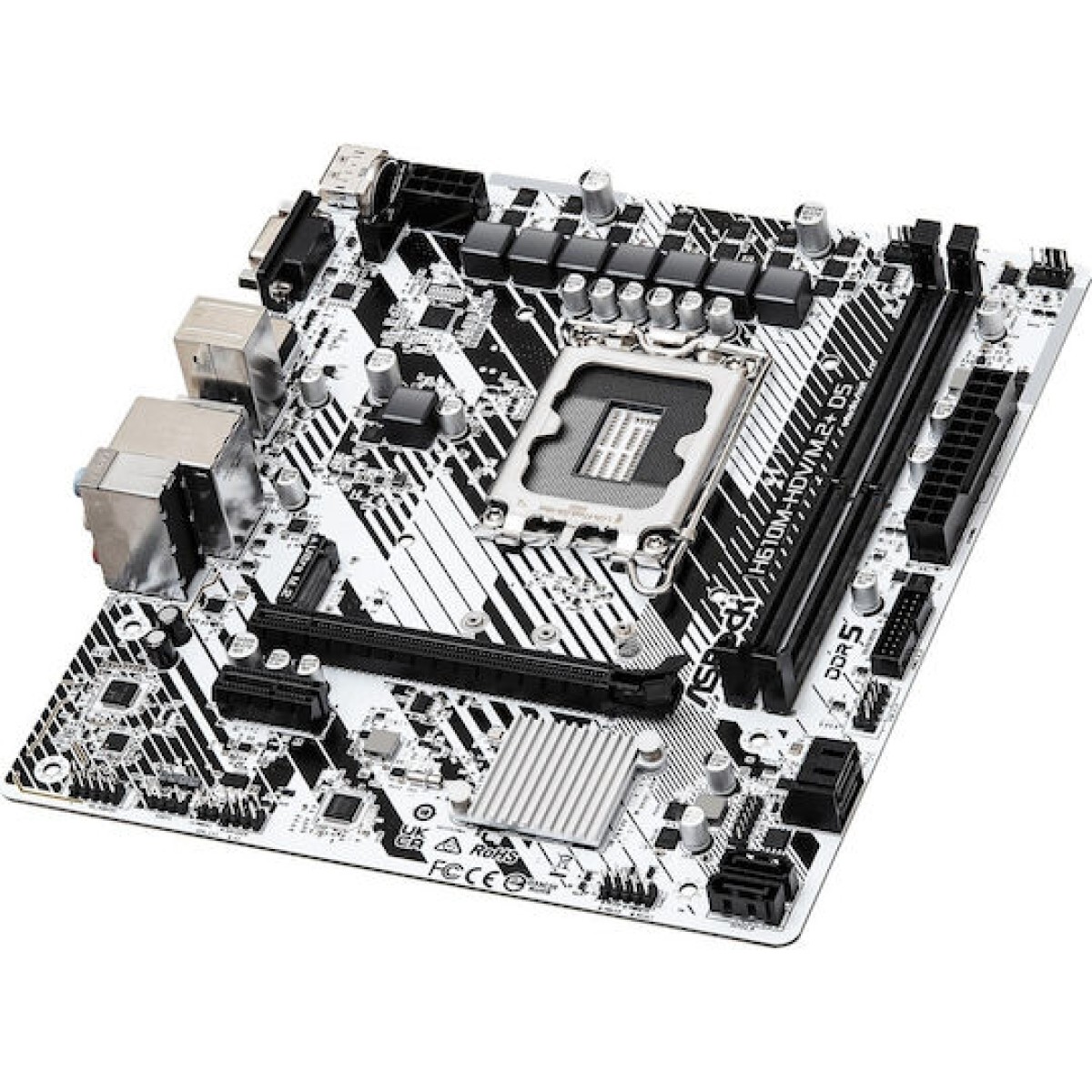 ASRock H610M-HDV/M.2+ D5 Motherboard Micro ATX με Intel 1700 Socket 90-MXBM50-A0UAYZ