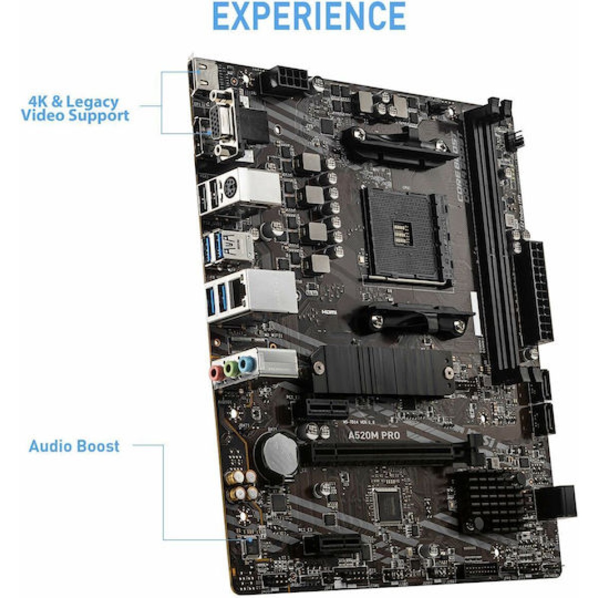 MSI A520M Pro Motherboard Micro ATX με AMD AM4 Socket 7D14-005R