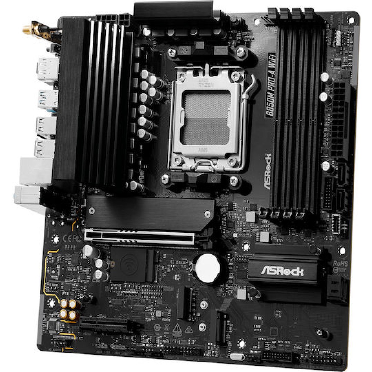 ASRock B850M Pro-A WiFi Motherboard Micro ATX με AMD AM5 Socket 90-MXBR90-A0UAYZ