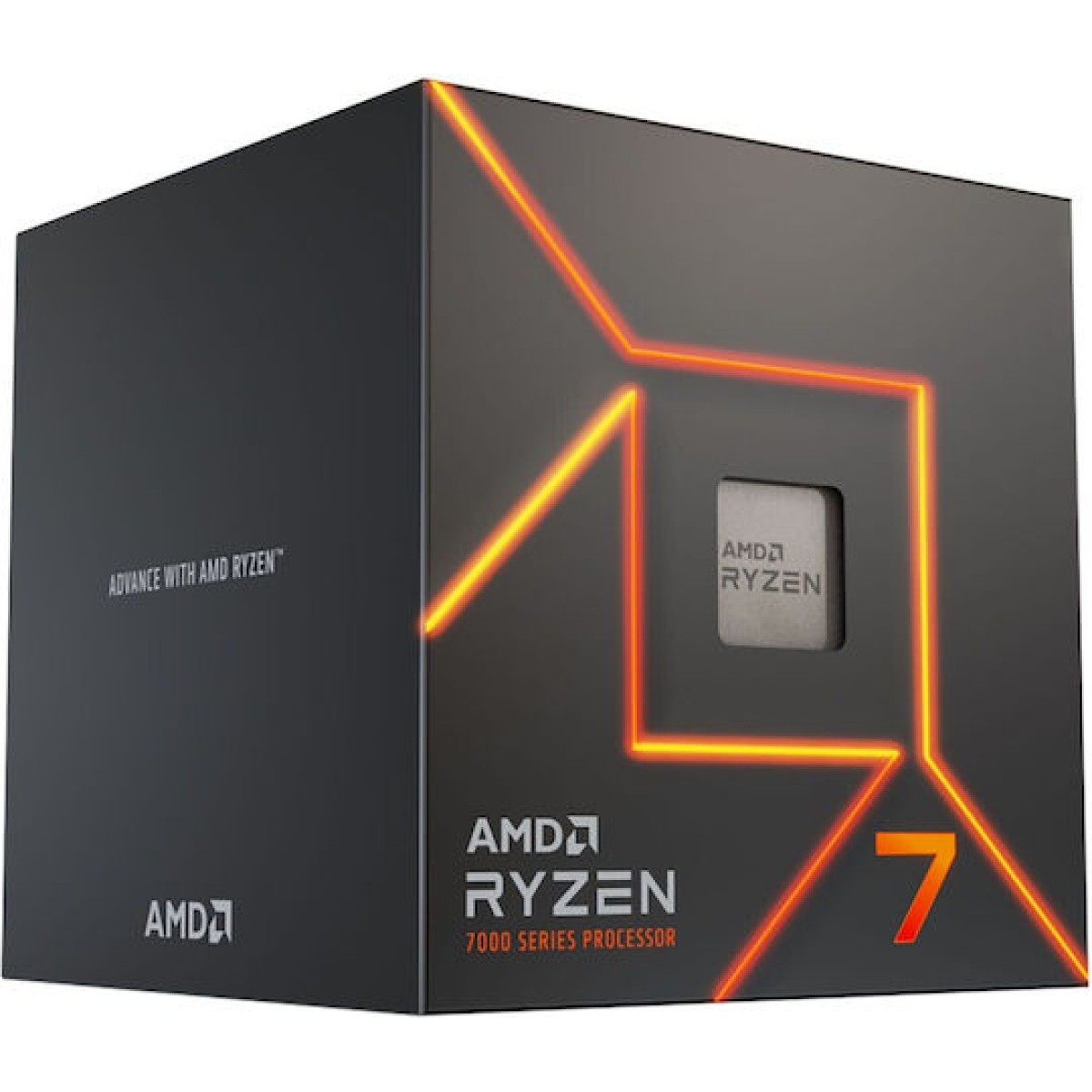 AMD Ryzen 7 7700 3.8GHz Επεξεργαστής 8 Πυρήνων για Socket AM5 σε Κουτί με Ψύκτρα