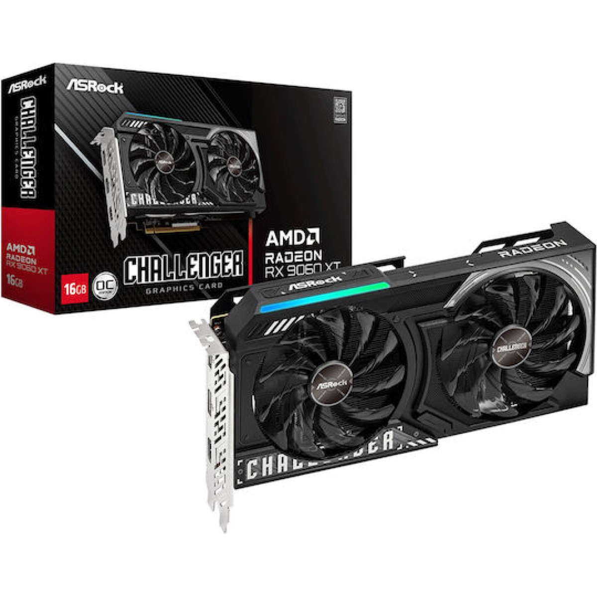 ASRock Radeon RX 9060 XT 16GB GDDR6 Challenger OC Κάρτα Γραφικών