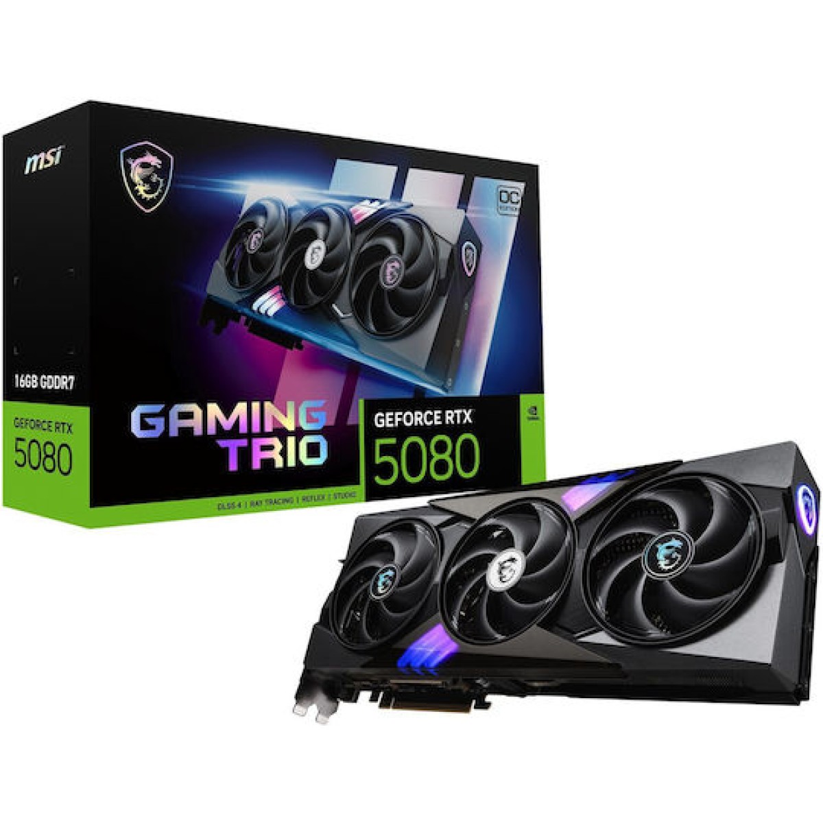 MSI GeForce RTX 5080 16GB GDDR7 Gaming Trio OC Κάρτα Γραφικών