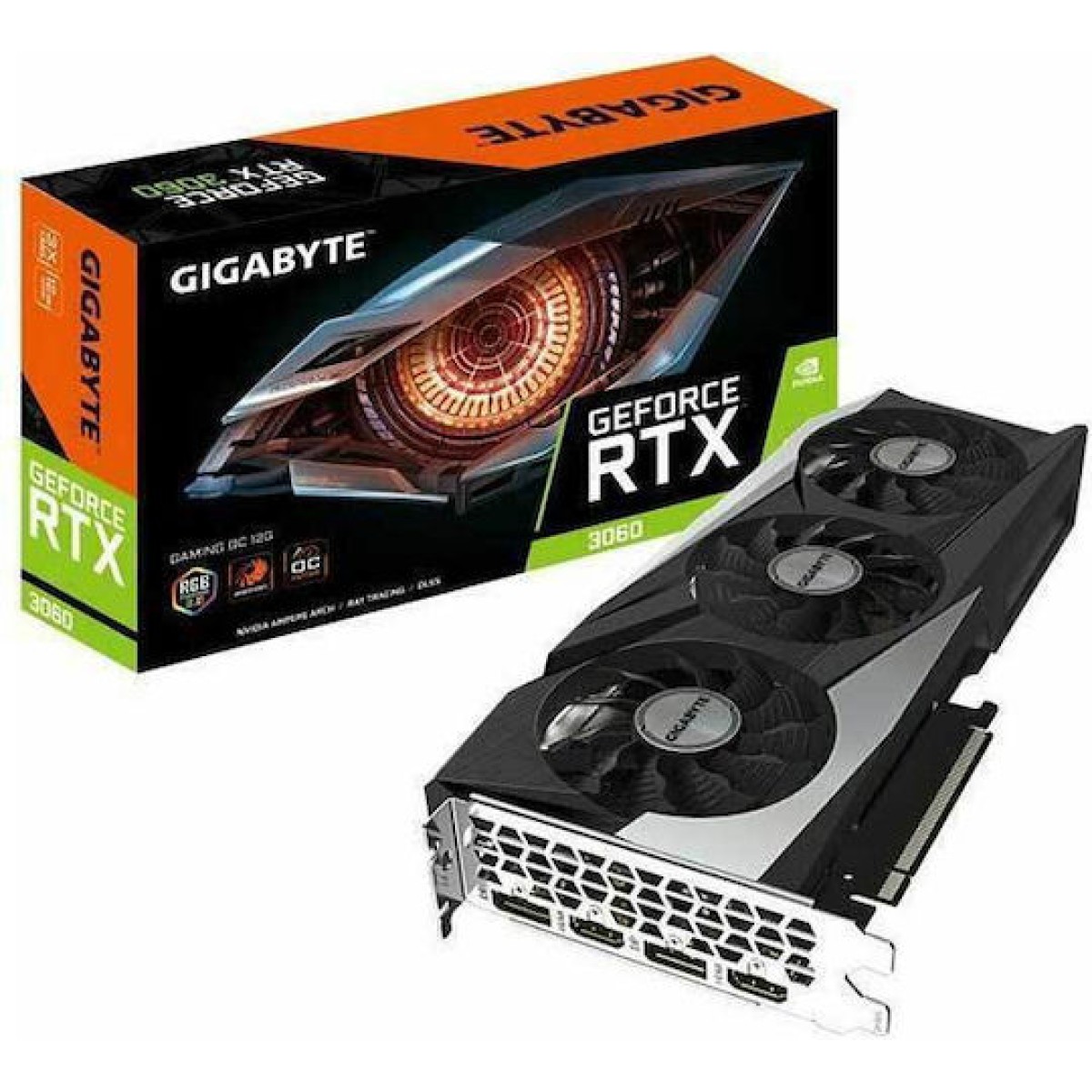 Gigabyte GeForce RTX 3060 rev. 2.0 12GB GDDR6 GAMING OC Κάρτα Γραφικών