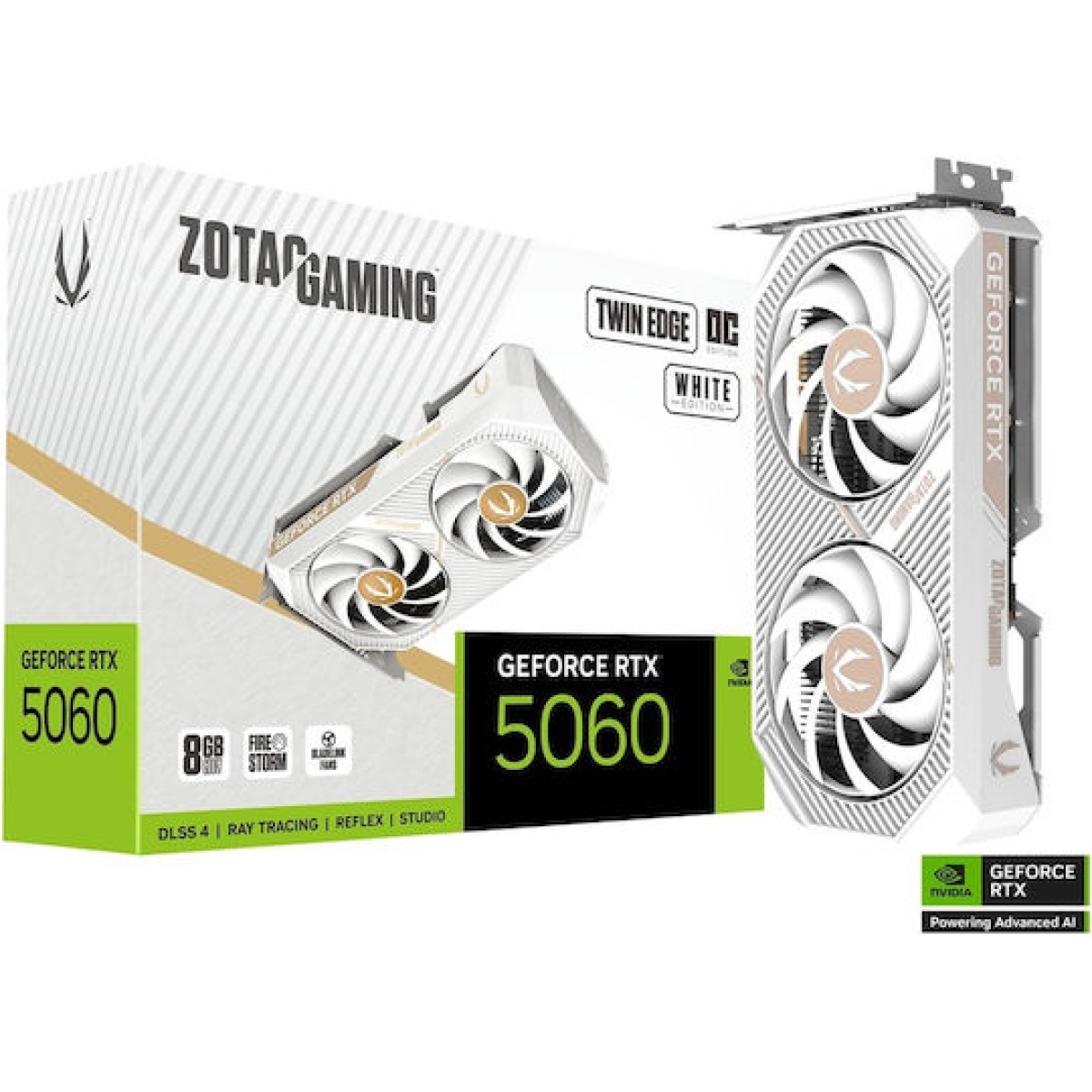 Zotac GeForce RTX 5060 8GB GDDR7 Twin Edge OC White Κάρτα Γραφικών