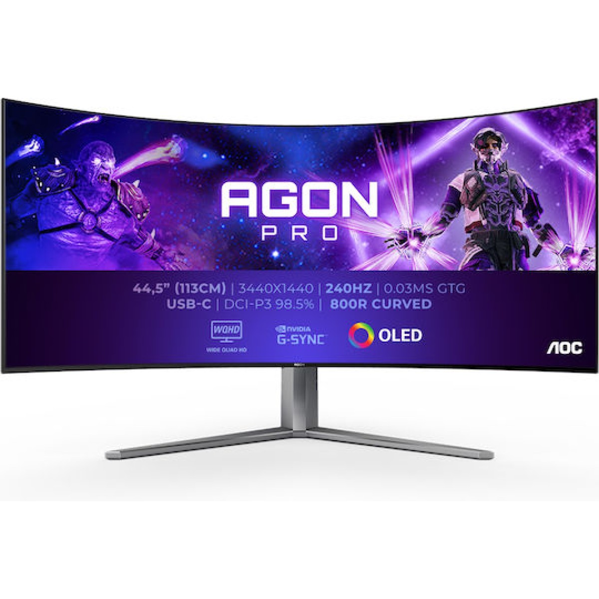 AOC AGON Pro AG456UCZD OLED Curved Gaming Monitor 44.5