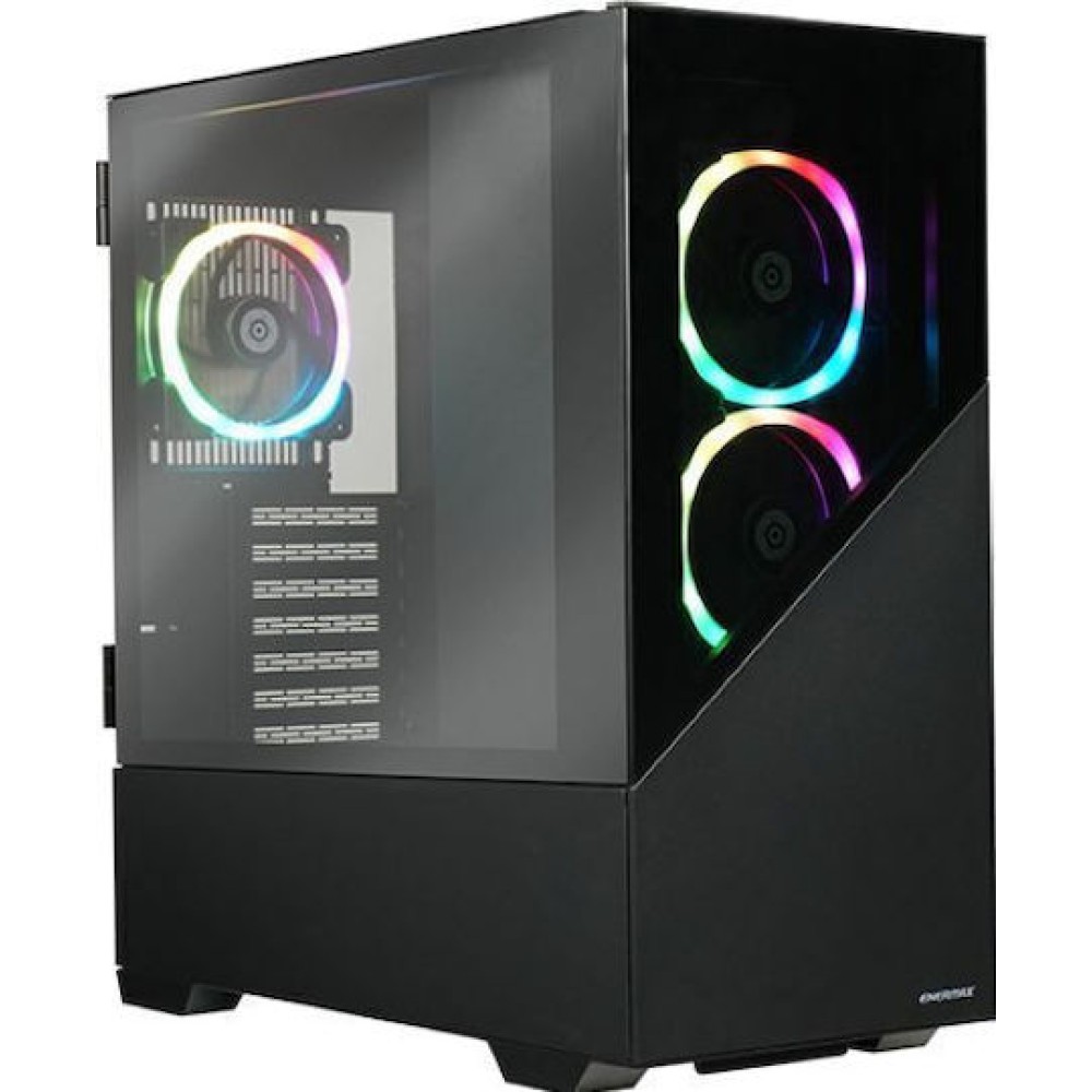 Enermax K8 Gaming Midi Tower Κουτί Υπολογιστή με RGB Φωτισμό Μαύρο