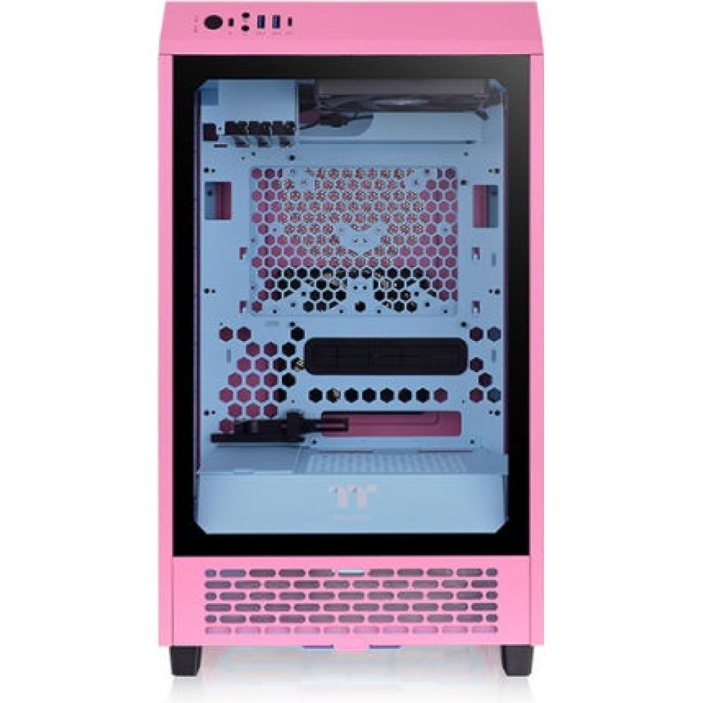 Thermaltake The Tower 200 Mini Chassis Gaming Mini Tower Κουτί Υπολογιστή με Πλαϊνό Παράθυρο Bubble Pink