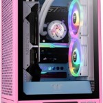 Thermaltake The Tower 200 Mini Chassis Gaming Mini Tower Κουτί Υπολογιστή με Πλαϊνό Παράθυρο Bubble Pink