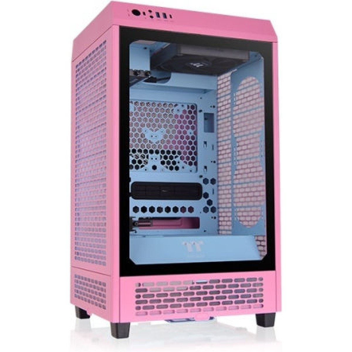 Thermaltake The Tower 200 Mini Chassis Gaming Mini Tower Κουτί Υπολογιστή με Πλαϊνό Παράθυρο Bubble Pink