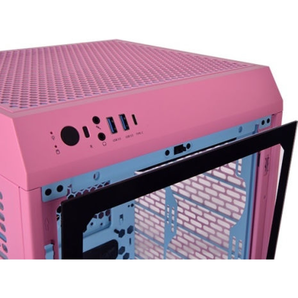 Thermaltake The Tower 200 Mini Chassis Gaming Mini Tower Κουτί Υπολογιστή με Πλαϊνό Παράθυρο Bubble Pink