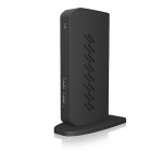 Icy Box USB-C / USB-A Docking Station με HDMI/DisplayPort 4K PD Ethernet και σύνδεση 2 Οθονών Μαύρο (IB-DK2252AC)