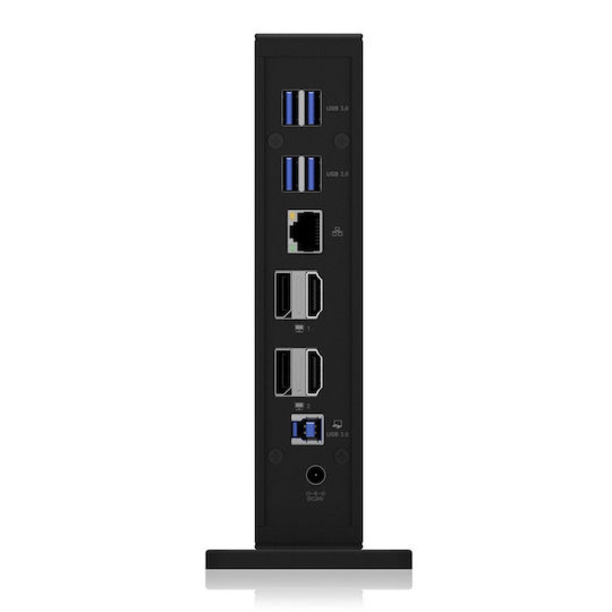 Icy Box USB-C / USB-A Docking Station με HDMI/DisplayPort 4K PD Ethernet και σύνδεση 2 Οθονών Μαύρο (IB-DK2252AC)