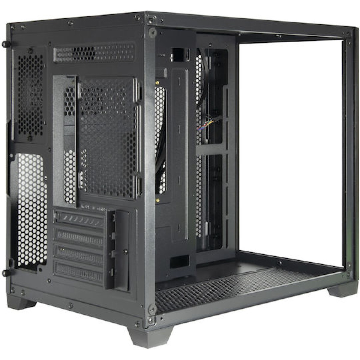 Inter-Tech C-501 Aspect Gaming Mini Tower Κουτί Υπολογιστή με Πλαϊνό Παράθυρο Μαύρο