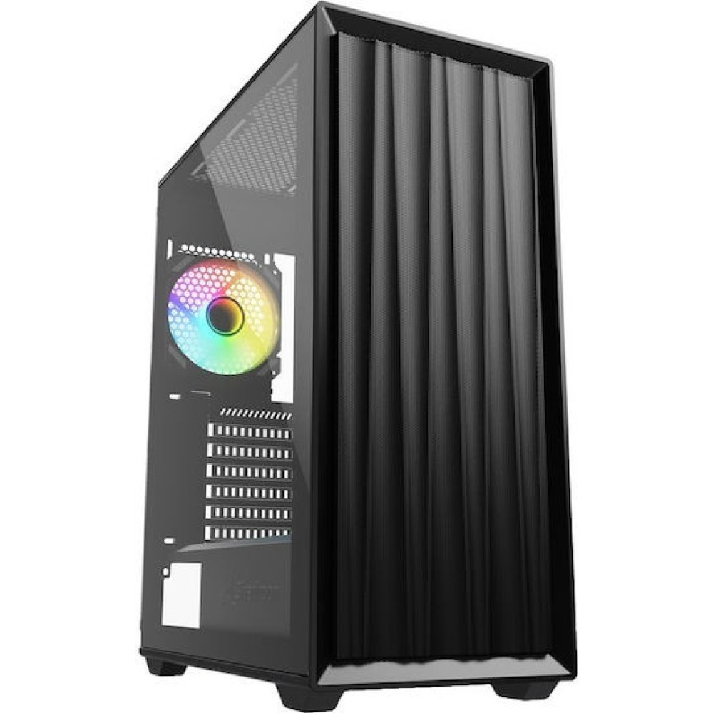Sharkoon VK3 RGB Midi Tower Κουτί Υπολογιστή με Πλαϊνό Παράθυρο Μαύρο
