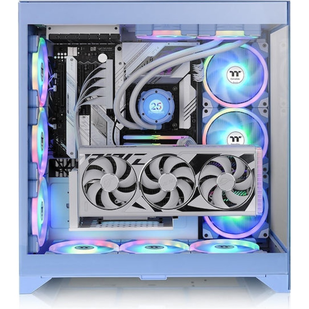 Thermaltake CTE E600 MX Gaming Midi Tower Κουτί Υπολογιστή με RGB Φωτισμό Hydrangea Blue