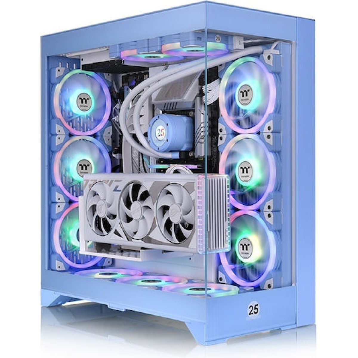 Thermaltake CTE E600 MX Gaming Midi Tower Κουτί Υπολογιστή με RGB Φωτισμό Hydrangea Blue