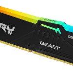 Kingston Fury Beast RGB DDR5 με Module 1x8GB και Ταχύτητα 6000 για Desktop