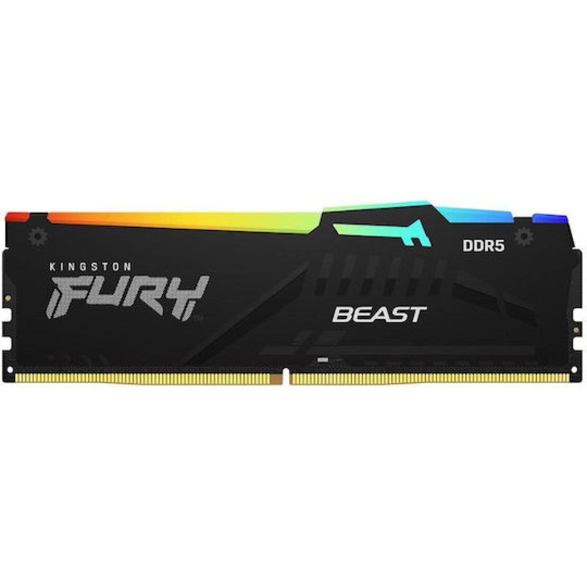Kingston Fury Beast RGB DDR5 με Module 1x8GB και Ταχύτητα 6000 για Desktop