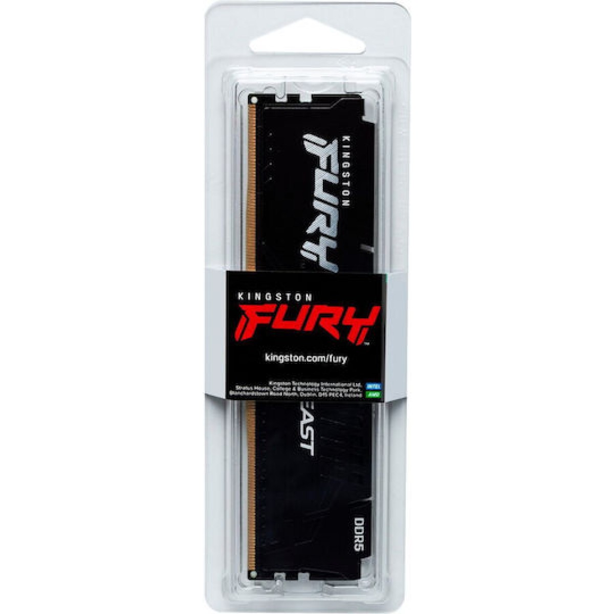 Kingston FURY Beast DDR5 με Module 1x16GB και Ταχύτητα 6000 για Desktop