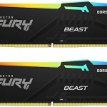 Kingston Fury Beast RGB DDR5 16GB RAM με 2x8GB Modules και Ταχύτητα 6000 για Desktop