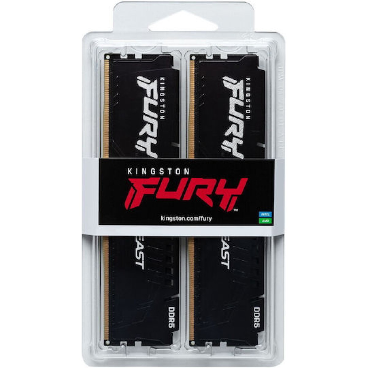 Kingston FURY Beast DDR5 16GB RAM με 2x8GB Modules και Ταχύτητα 6000 για Desktop