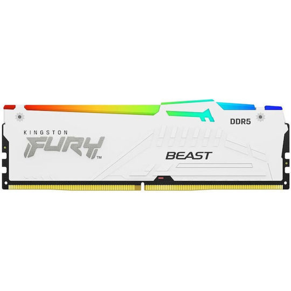 Kingston Fury Beast RGB DDR5 με Module 1x16GB και Ταχύτητα 6000 για Desktop