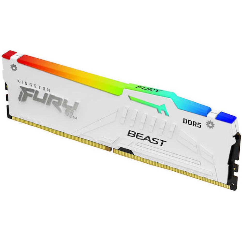 Kingston Fury Beast RGB DDR5 με Module 1x32GB και Ταχύτητα 6000 για Desktop