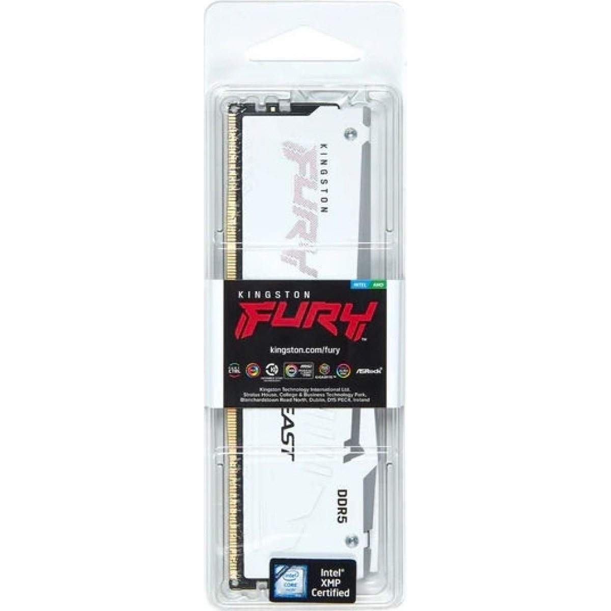 Kingston Fury Beast RGB DDR5 με Module 1x32GB και Ταχύτητα 6000 για Desktop