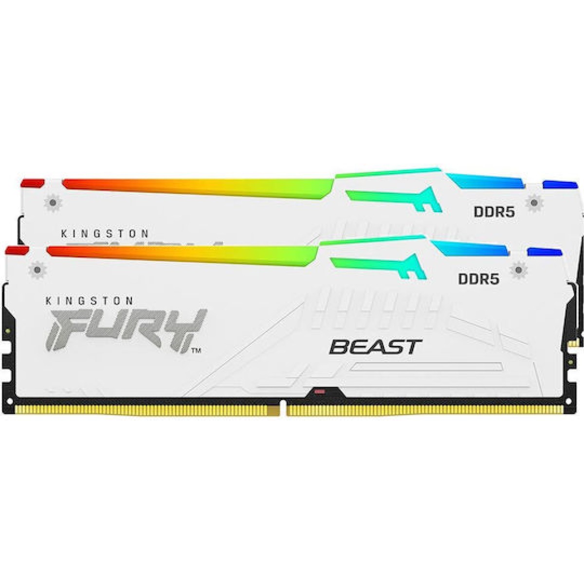 Kingston Fury Beast RGB DDR5 64GB RAM με 2x32GB Modules και Ταχύτητα 6000 για Desktop