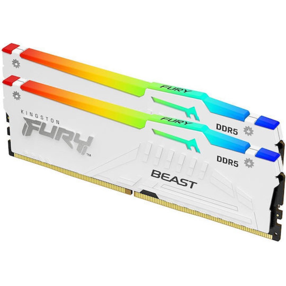 Kingston Fury Beast RGB DDR5 64GB RAM με 2x32GB Modules και Ταχύτητα 6000 για Desktop