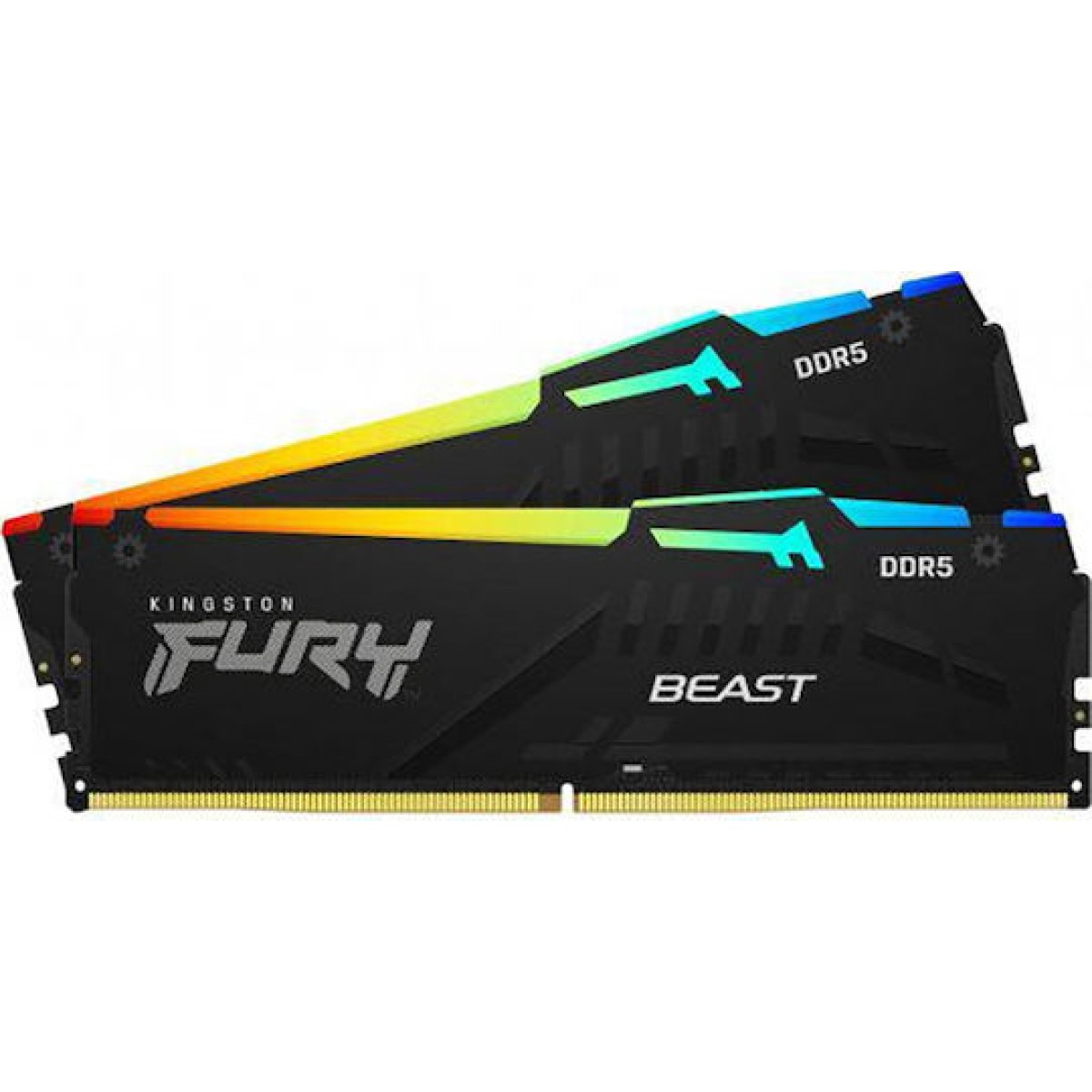 Kingston FURY Beast RGB DDR5 32GB RAM με 2x16GB Modules και Ταχύτητα 6400 για Desktop